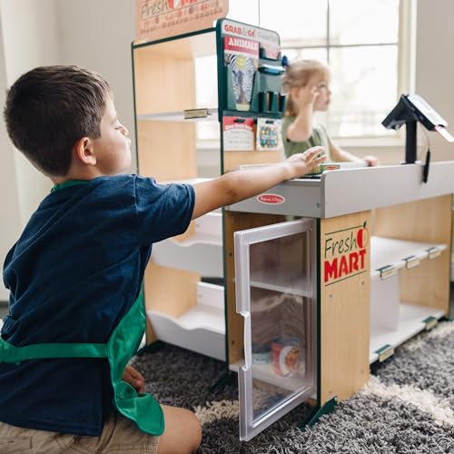Fresh Mart: Freestanding Wooden Grocery Playstand by Melissa & Doug – Eco-Friendly Toy Store for Ages 3+