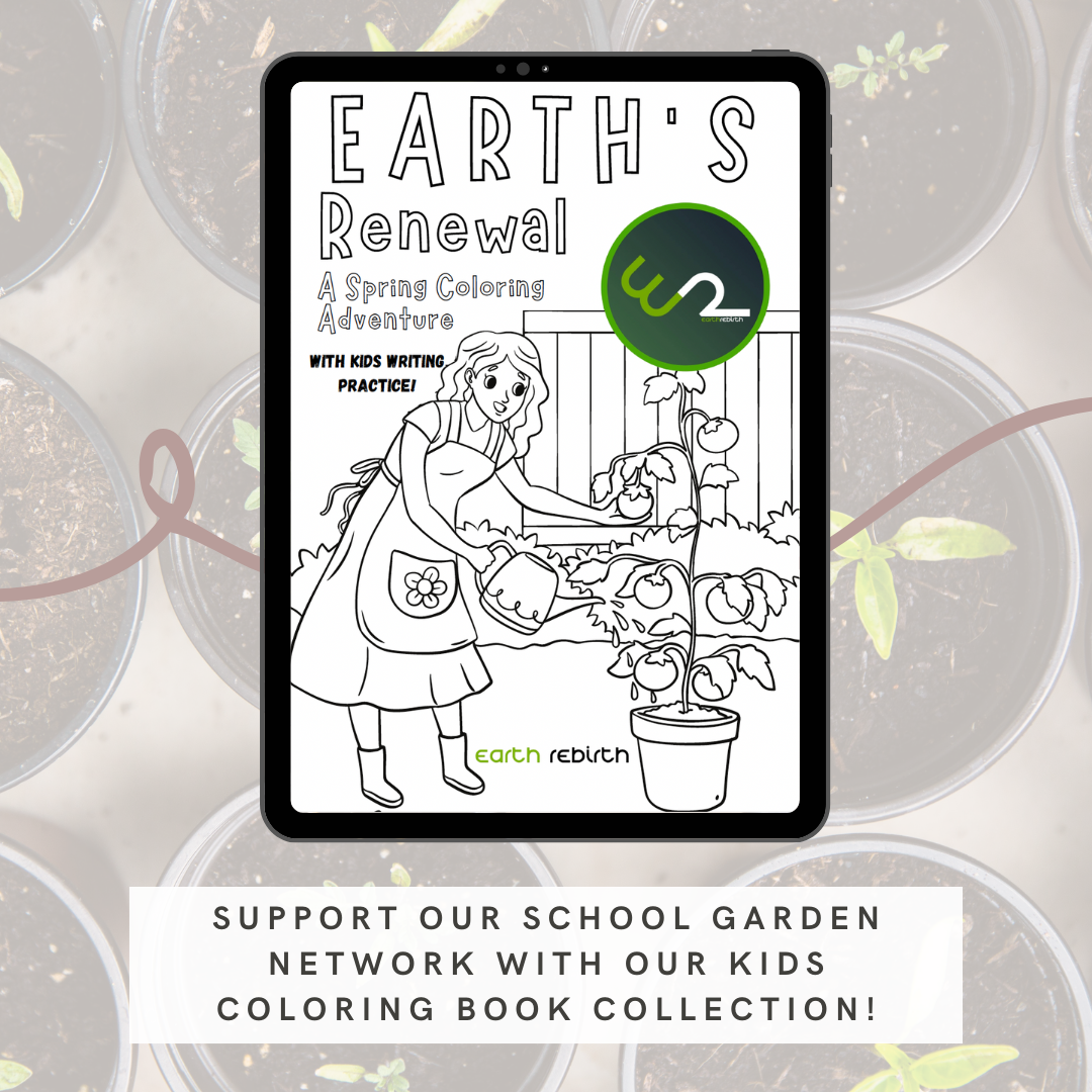 Earth's Renewal Spring Coloring Book for Kids w/ Writing Practice