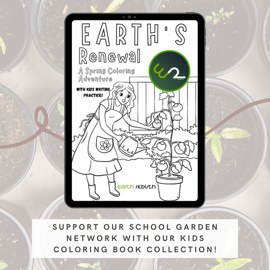 Earth's Renewal Spring Coloring Book for Kids w/ Writing Practice