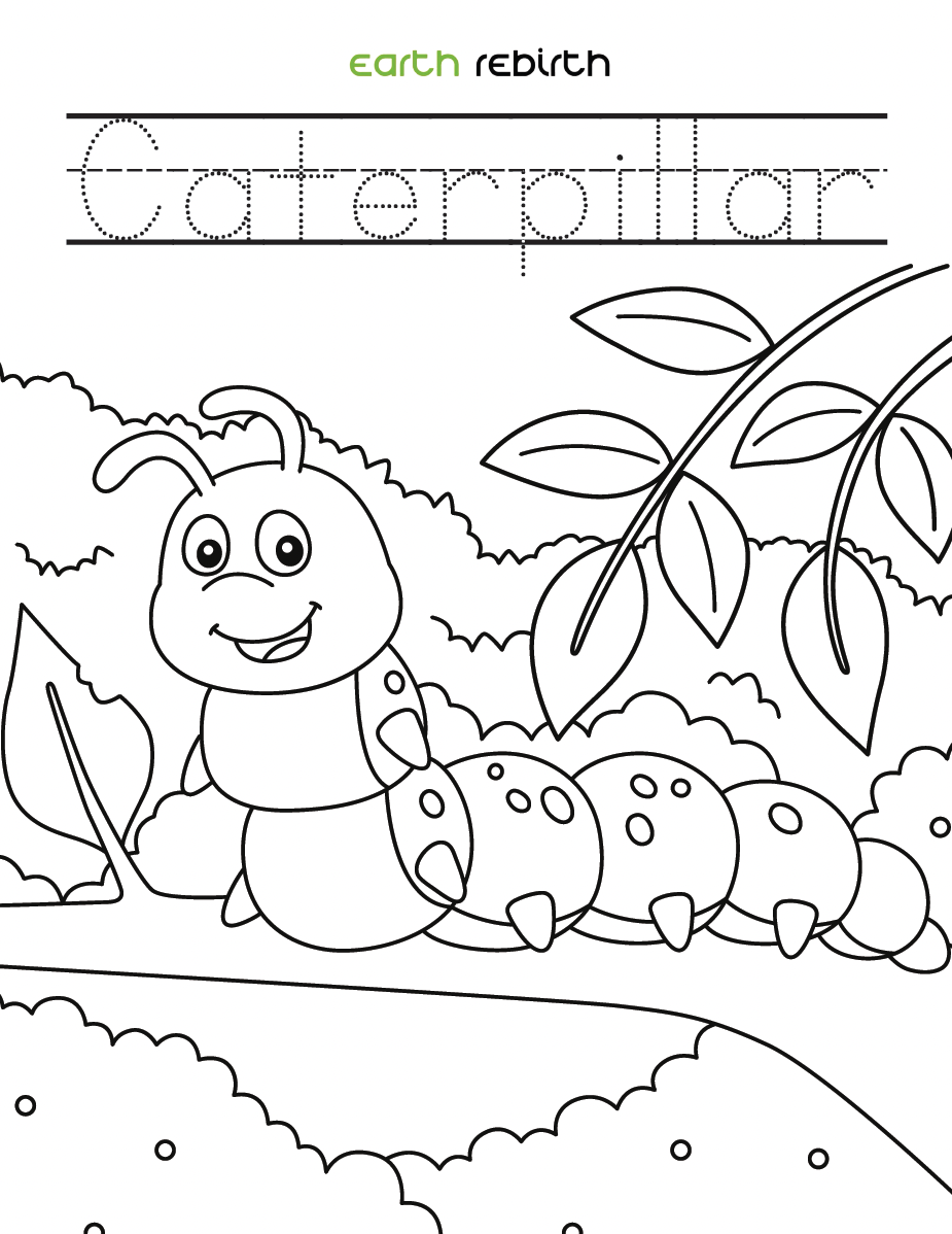Earth's Renewal Spring Coloring Book for Kids w/ Writing Practice