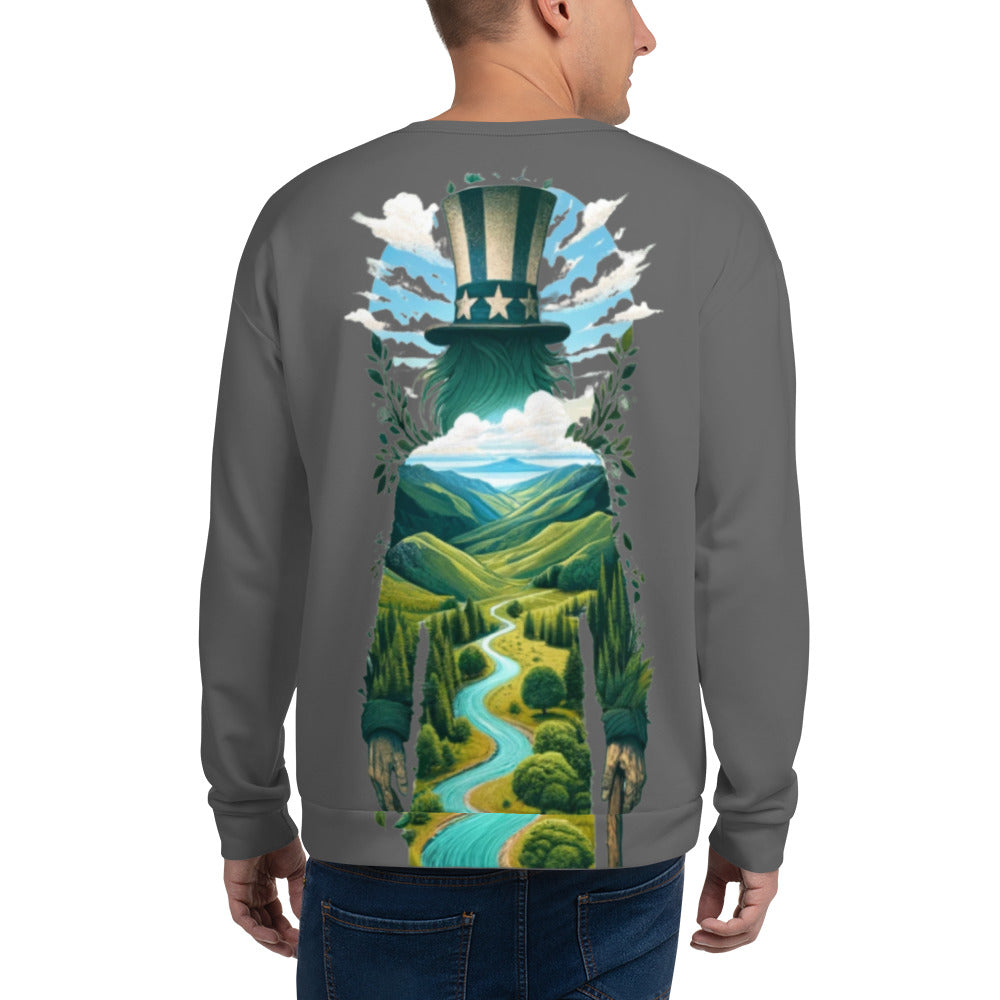 Eco-Patriot Unisex Sweatshirt – Sustainable & Recycled Materials with Patriots Protect the Planet