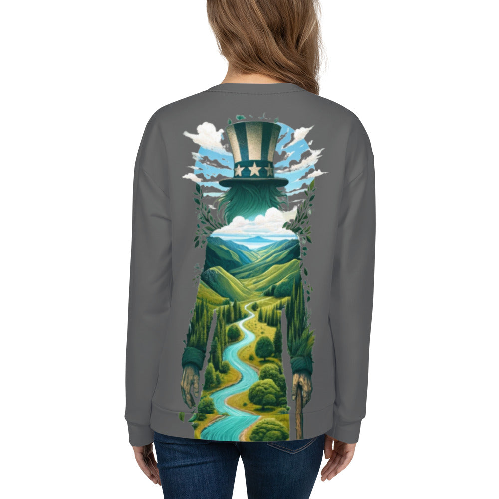 Eco-Patriot Unisex Sweatshirt – Sustainable & Recycled Materials with Patriots Protect the Planet