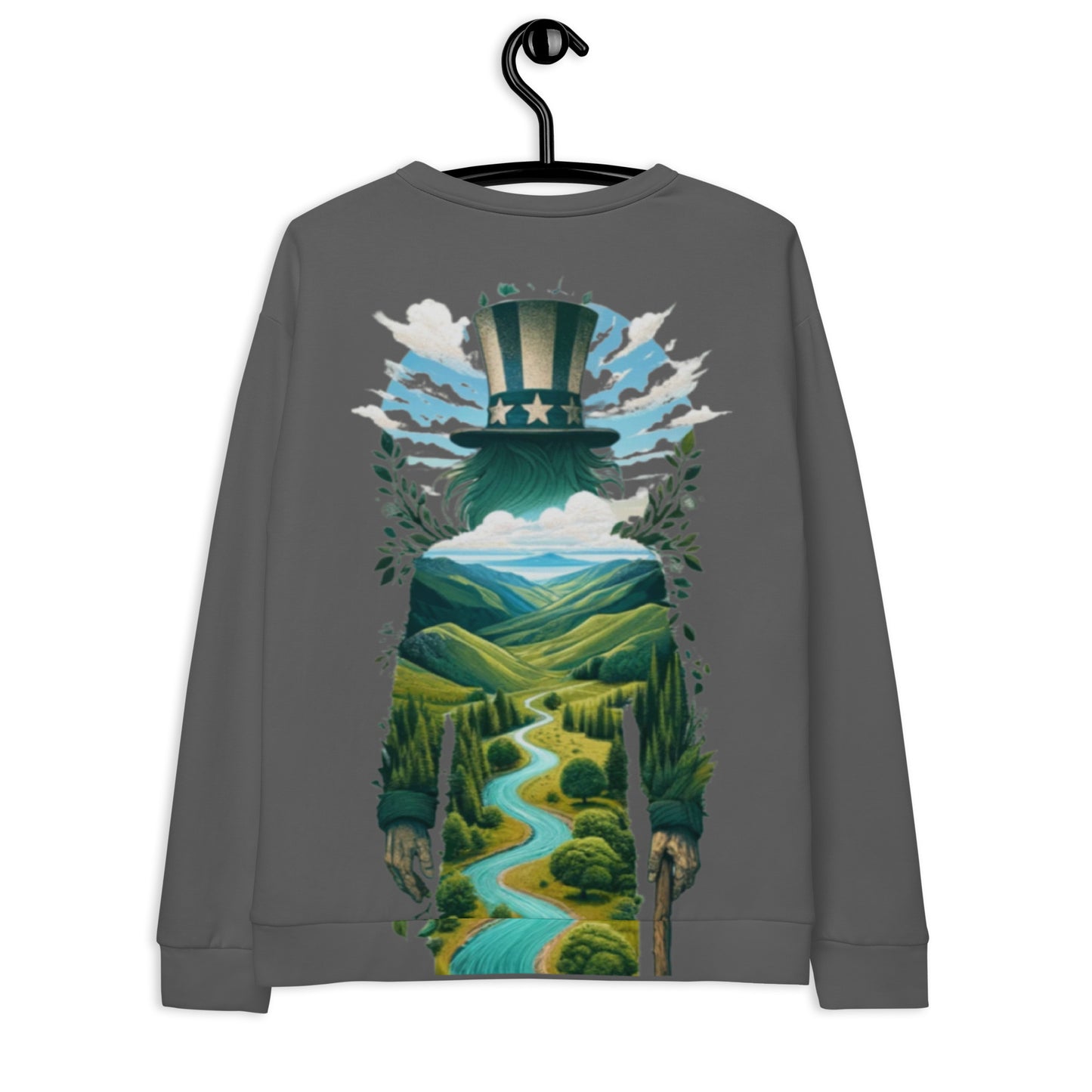 Eco-Patriot Unisex Sweatshirt – Sustainable & Recycled Materials with Patriots Protect the Planet