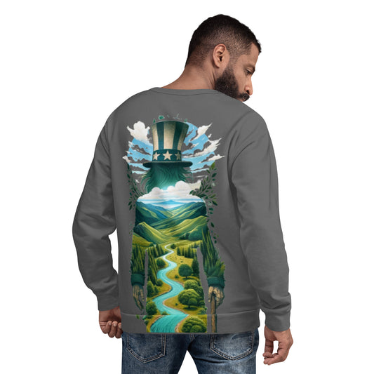 Eco-Patriot Unisex Sweatshirt – Sustainable & Recycled Materials with Patriots Protect the Planet