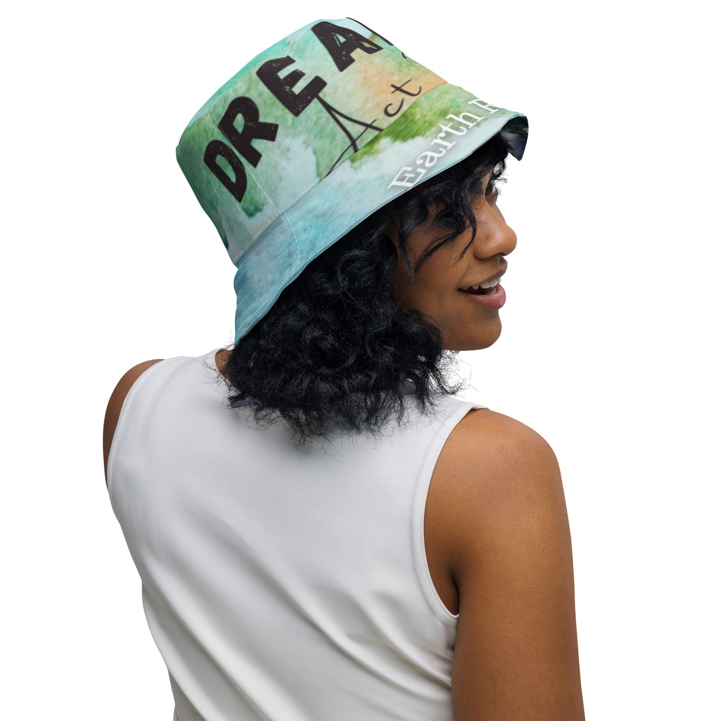 Reversible Bucket Hat - Earth & Dream Big Act Bigger