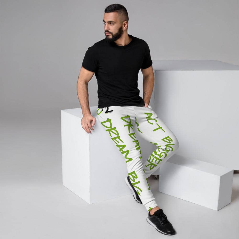 Men's Joggers w/ All-Over Print: Dream Big, Act Bigger - Earth Rebirth