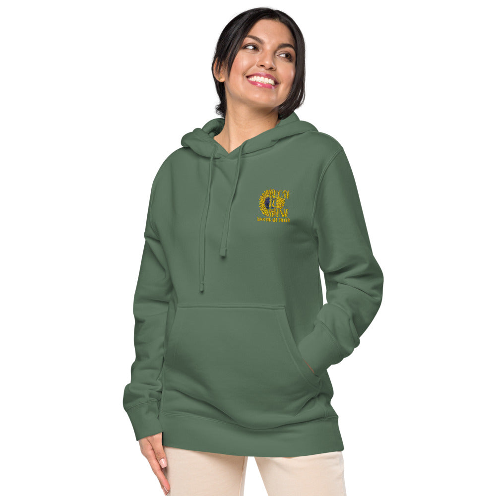 Chose to Shine Unisex pigment dyed hoodie - Earth Rebirth
