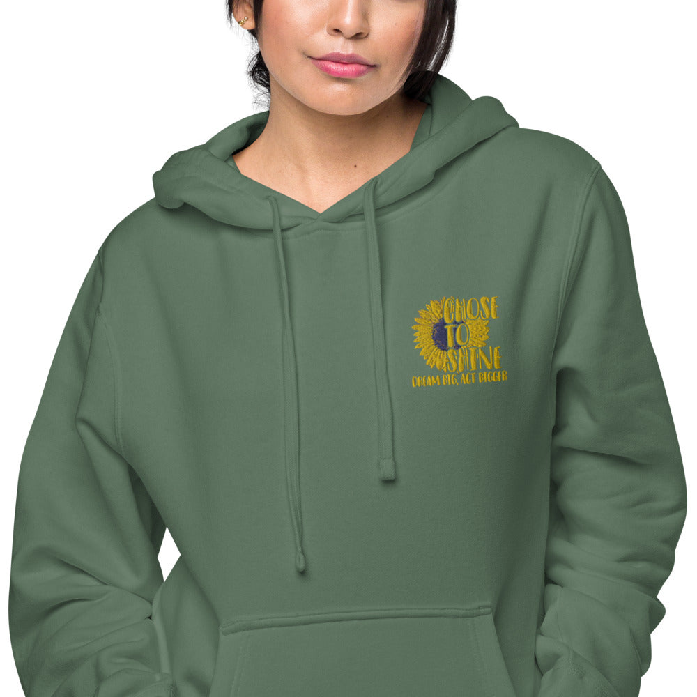 Chose to Shine Unisex pigment dyed hoodie - Earth Rebirth
