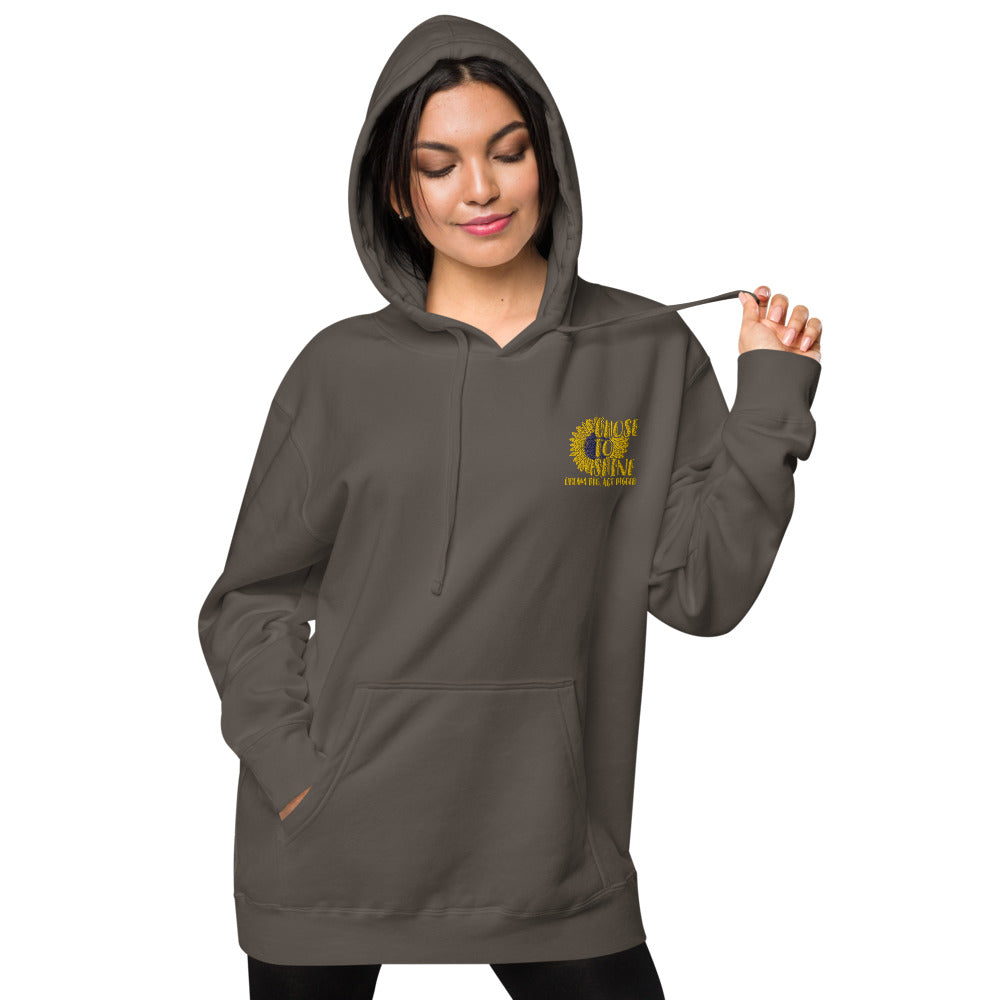 Chose to Shine Unisex pigment dyed hoodie - Earth Rebirth