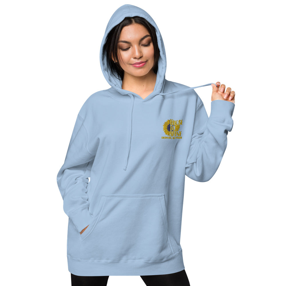 Chose to Shine Unisex pigment dyed hoodie - Earth Rebirth