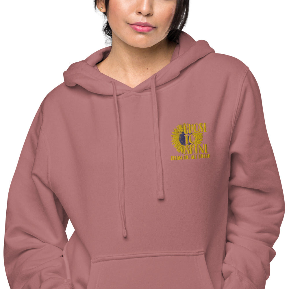 Chose to Shine Unisex pigment dyed hoodie - Earth Rebirth