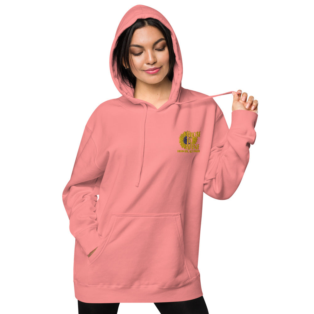 Chose to Shine Unisex pigment dyed hoodie - Earth Rebirth