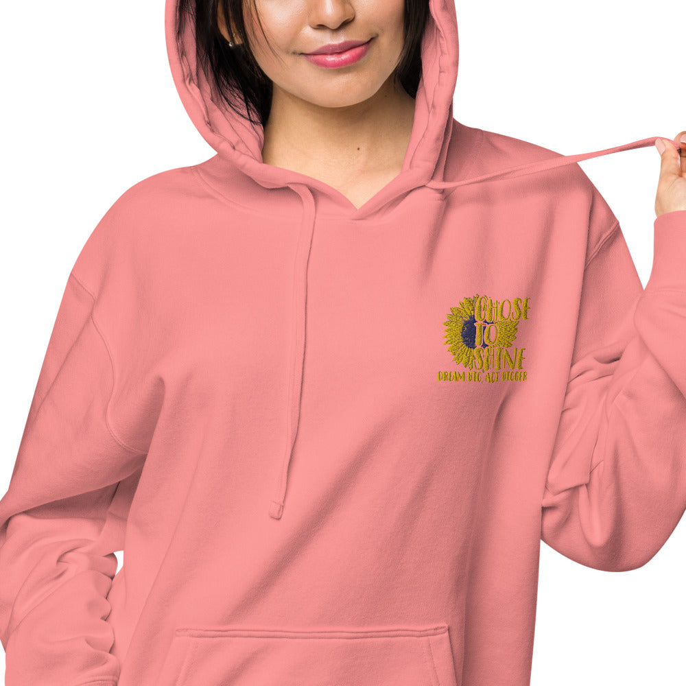 Chose to Shine Unisex pigment dyed hoodie - Earth Rebirth