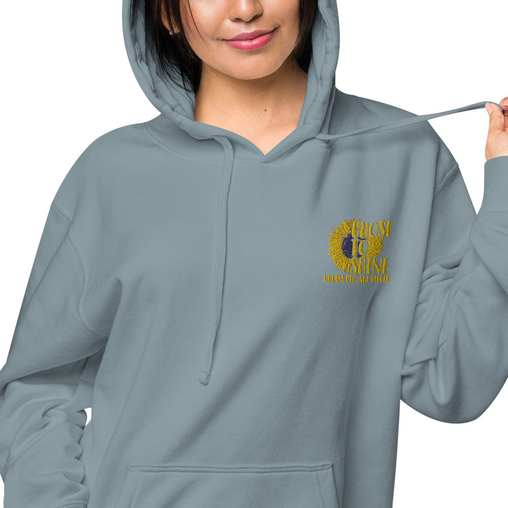 Chose to Shine Unisex pigment dyed hoodie - Earth Rebirth
