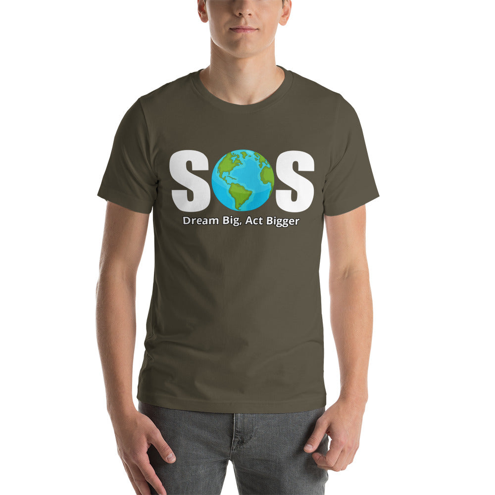 "SOS" Short-Sleeve Unisex T-Shirt | Unisex T-Shirt | Earth Rebirth