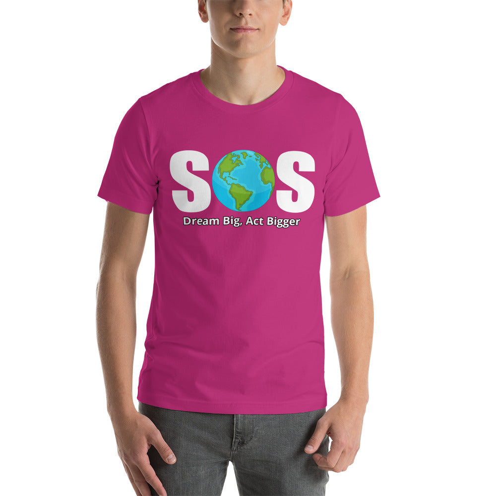 "SOS" Short-Sleeve Unisex T-Shirt | Unisex T-Shirt | Earth Rebirth