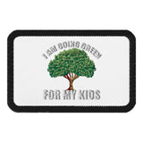 Go Green For My Kids Embroidered patches