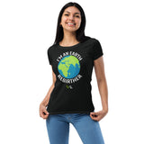 I'm An Earth Rebirther Globe Women’s fitted t-shirt - Earth Rebirth